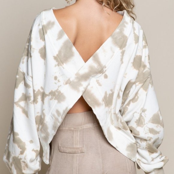 Tie Dye Cross Back Sweater NWT - Picture 7 of 9